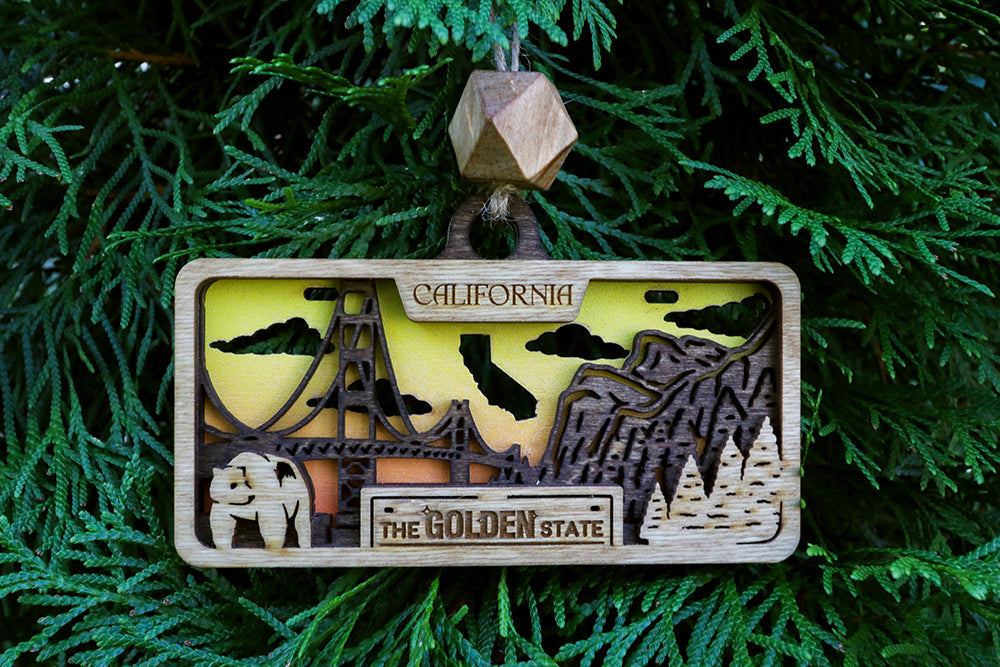 50 States Wooden Ornaments