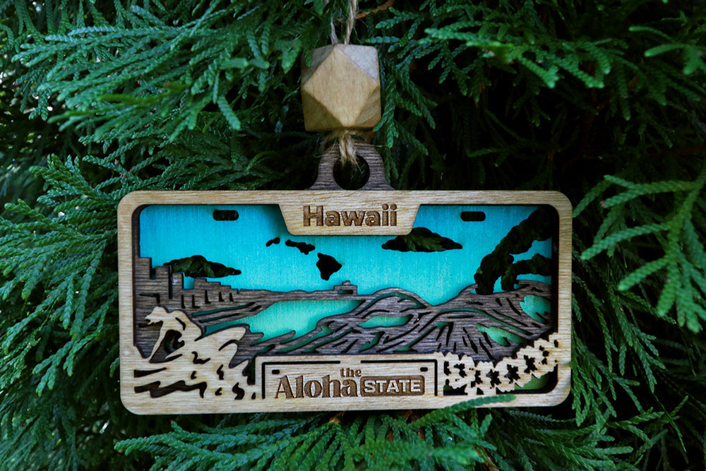 50 States Wooden Ornaments
