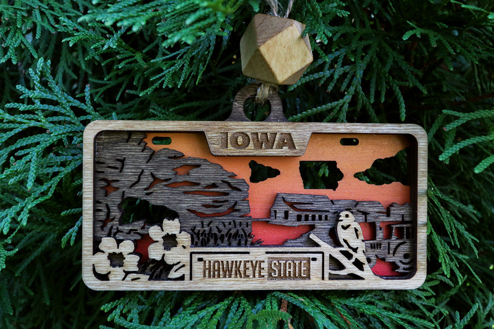 50 States Wooden Ornaments
