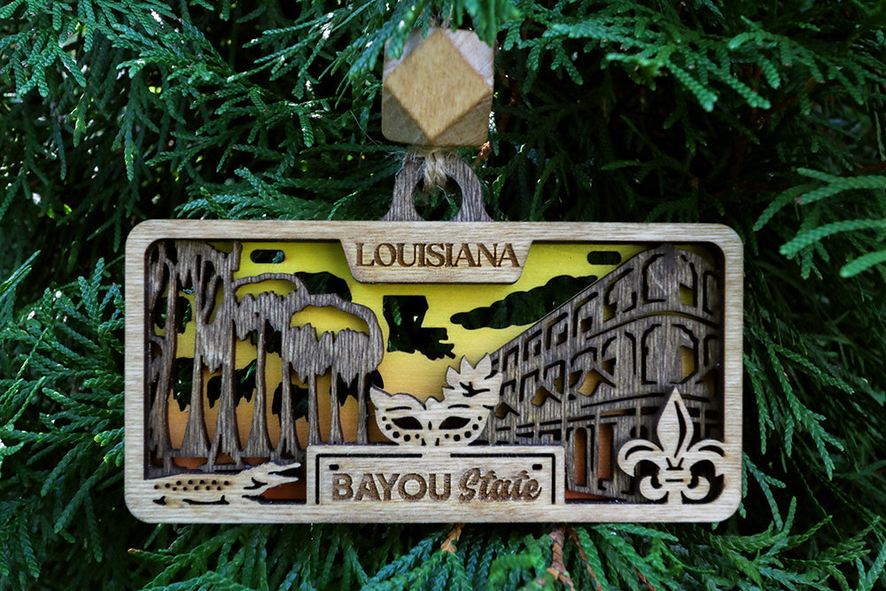50 States Wooden Ornaments