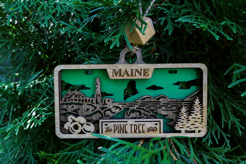 50 States Wooden Ornaments