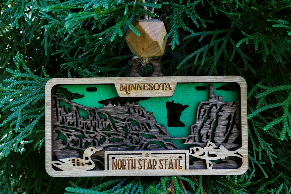 50 States Wooden Ornaments