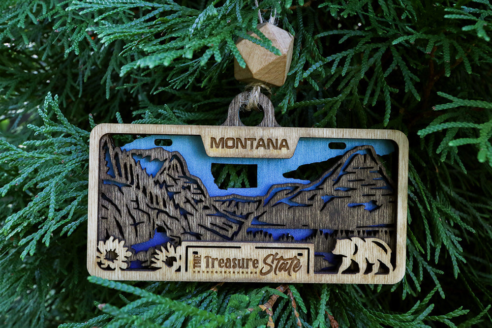50 States Wooden Ornaments