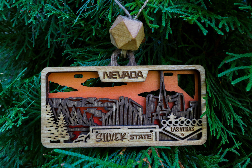 50 States Wooden Ornaments