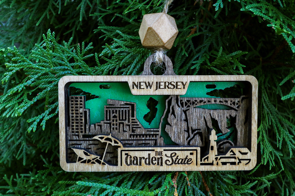 50 States Wooden Ornaments