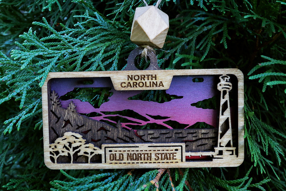 50 States Wooden Ornaments