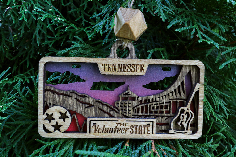 50 States Wooden Ornaments