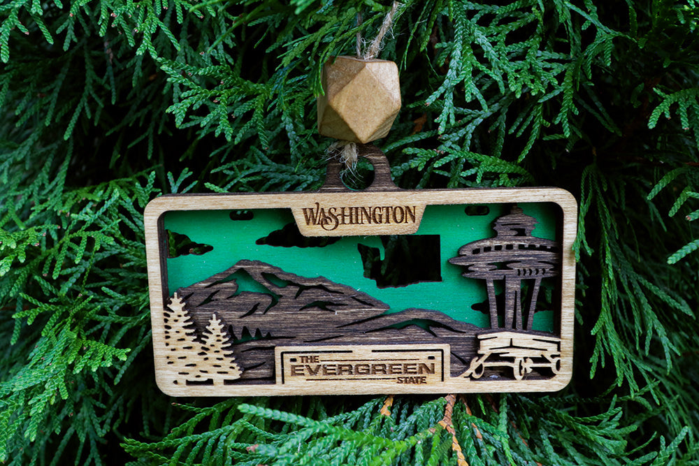 50 States Wooden Ornaments