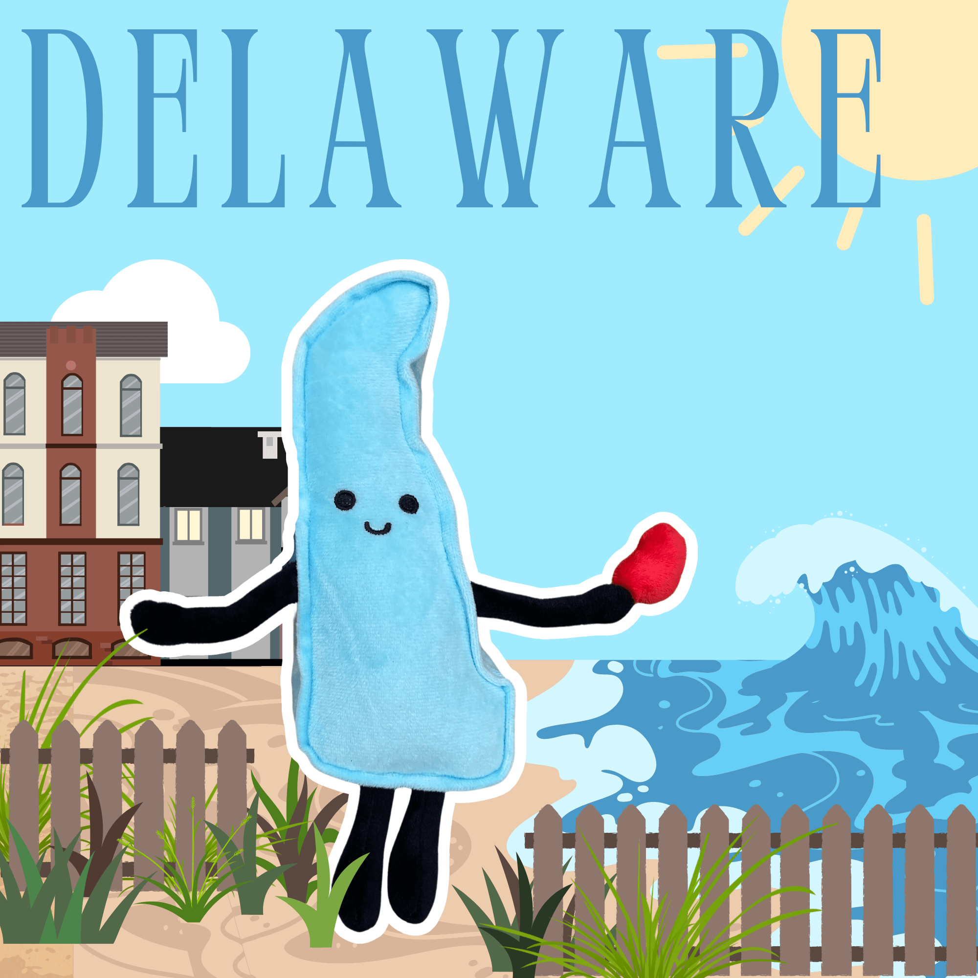 Delaware Stuffed State Plush – Collectible & Educational | Stuffed States USA