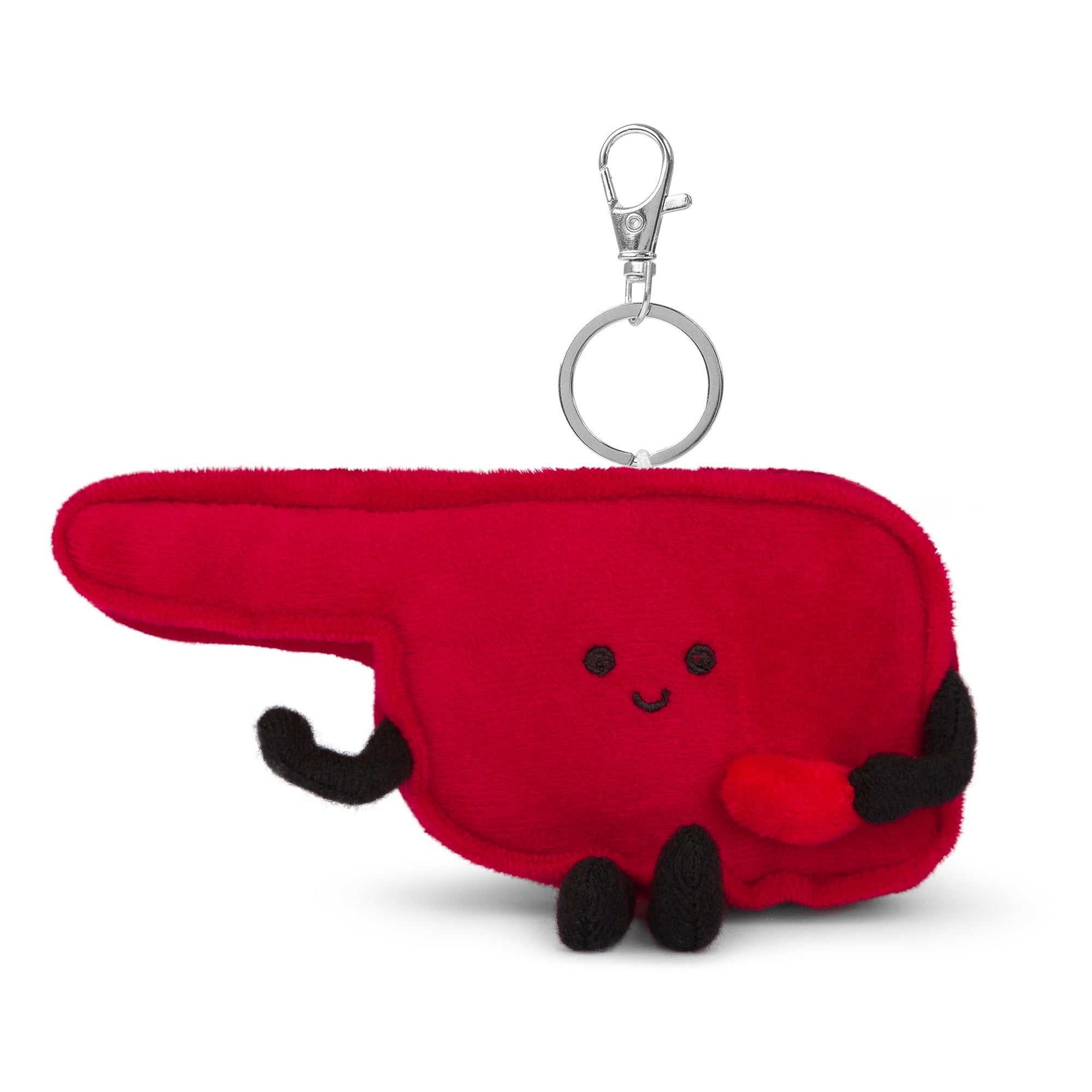 Oklahoma Stuffed State Keychain – Plush Bag Charm in Sooners & OSU Team Colors